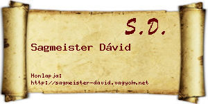 Sagmeister Dávid névjegykártya